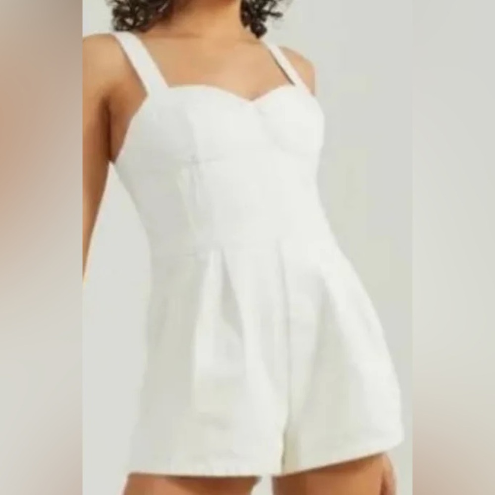 Altar'd State Ivory Denim Romper